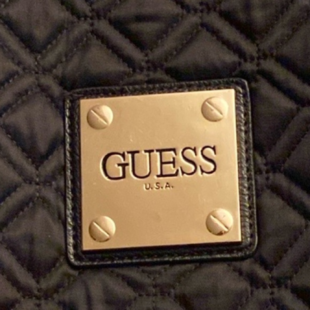 GUESS Black Quilted Backpack - Picture 2 of 16